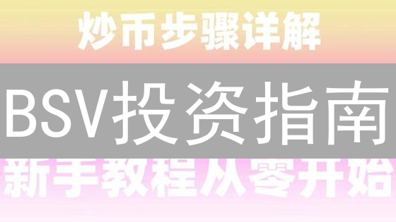 BSV投资指南：新手如何轻松购买比特币SV？